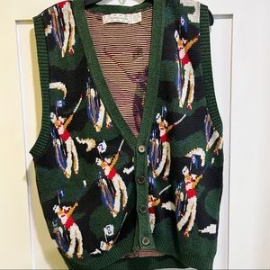 Crossings Vintage Golfer Sweater Vest With Golfers Mens Medium